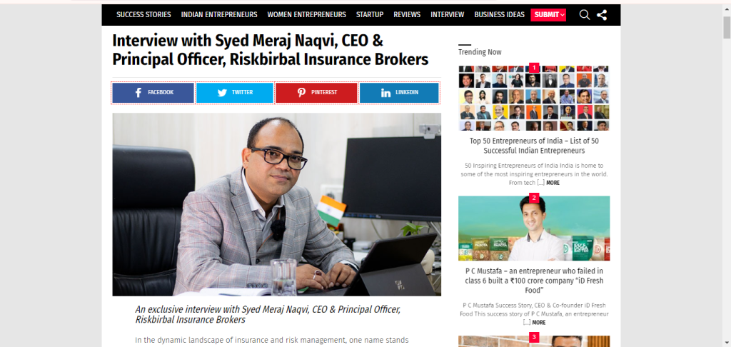 Interview with Syed Meraj Naqvi – CXO