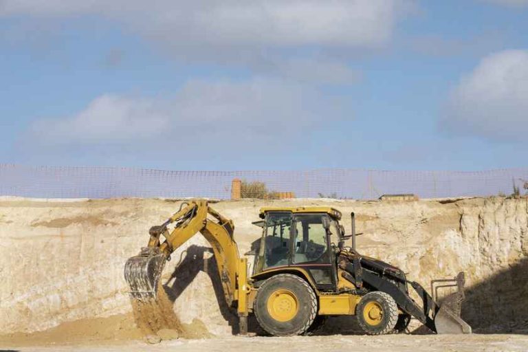 Machine Excavator Digging Ground